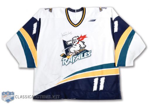 Gaetan Duchesnes 1996-98 IHL Quebec Rafales Signed Game-Worn Jersey