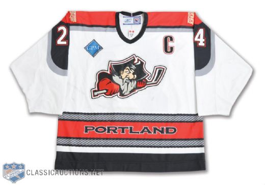 Ken Huskins and Shawn Mamanes 2000s AHL Portland Pirates Game-Worn Jerseys