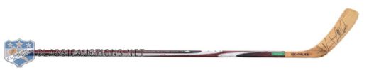Vincent Lecavaliers Early-2000s Tampa Bay Lightning Signed Nike Game-Used Stick