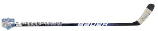 Henrik Sedins Vancouver Canucks Signed Bauer Game-Used Stick