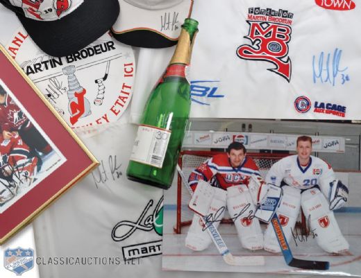 Martin Brodeur Autographed Memorabilia Collection of 8 from Family