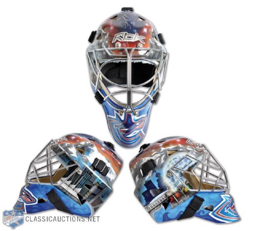Cory Schneider Signed Vancouver-Themed Reebok Goalie Mask Painted by Steve Nash