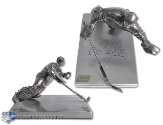 Yuri Ferdmans One-of-a-Kind Massive "Poke Check" Welded Wire and Scrap Metal Sculpture Signed by Vladislav Tretiak (11")