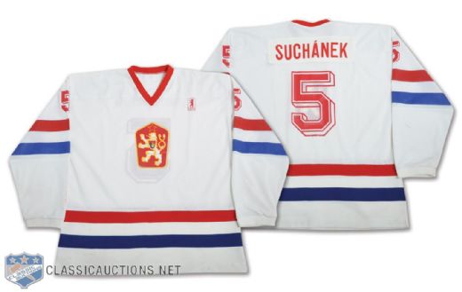 Rudolf Suchaneks 1983-84 Czech National Team Game-Worn Jersey