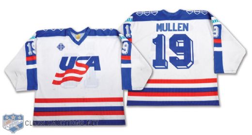Brian Mullens 1991 World Championships Team USA Game-Worn Jersey