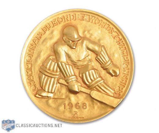 1968 Olympics and World Hockey Championships Gold Medal from Fred Page