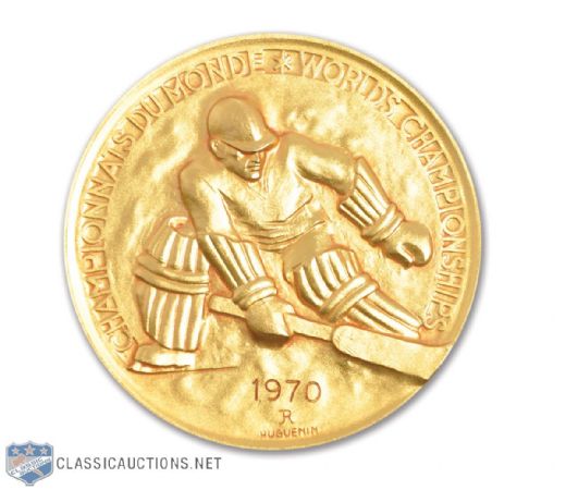 1970 World Hockey Championships Gold Medal from Fred Page