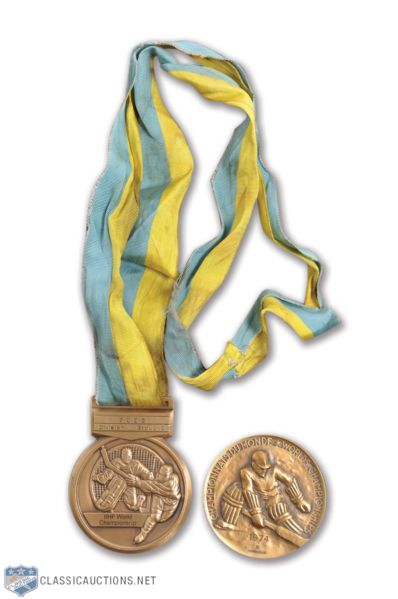 1974 and 2003 IIHF World Championships Player Medal Collection of 2
