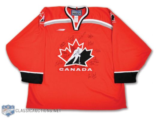 Team Canada Women Hockey Team 1998 Olympics Team-Signed Jersey by 18