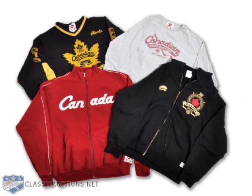 Team Canada 2002 and 2006 Olympics Roots Jacket and Jersey Collection of 4