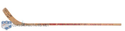 USSR Team-Signed Hockey Stick Gifted to Steve Shutt in 1976