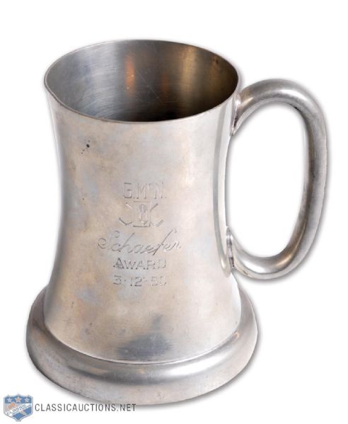 Gerry McNeils 1949-50 Montreal Canadiens Schaefer Player-of-the-Game Award
