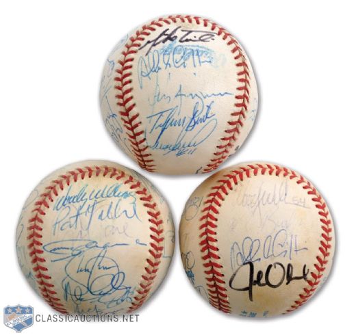 Toronto Blue Jays 1990s Team-Signed Ball Collection of 3