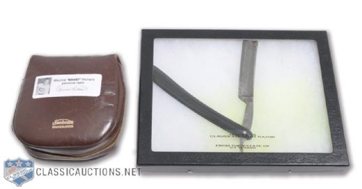 Cy Youngs 1920s Straight Razor and Maurice Richards Sunbeam Razor