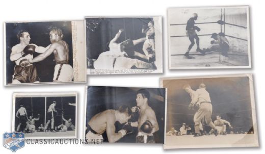 Vintage 1950s Boxing Photo Collection of 55 with Gavilan, Olson, Patterson and Others