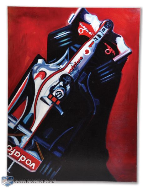 Fernando Alonso 2007 "Provocation" Original Painting by Kevin Paige (36" x 48")