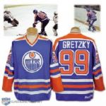 Wayne Gretzkys 1981-82 Edmonton Oilers "77th Goal - 92nd Goal - 200th Point" Game-Worn Jersey with LOA - Photo-Matched!