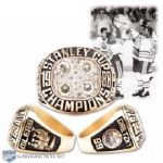 Edmonton Oilers 1987-88 Stanley Cup Championship 10K Gold Wayne Gretzky Salesmans Sample Ring