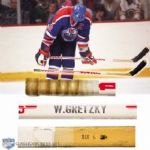 Wayne Gretzkys 1984-85 Edmonton Oilers Signed Titan Game-Used Stick with LOA