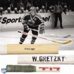 Wayne Gretzkys 1986-87 Edmonton Oilers Signed Titan Game-Used Stick with LOA