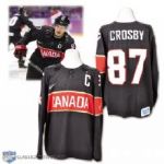 Sidney Crosbys 2014 Olympics Team Canada Game-Worn Captains Jersey with Hockey Canada LOA - Photo-Matched!