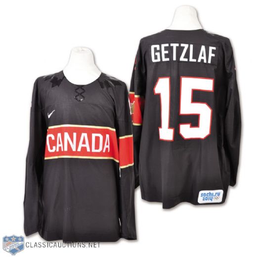 Ryan Getzlafs 2014 Olympics Team Canada Game-Worn Jersey with Hockey Canada LOA