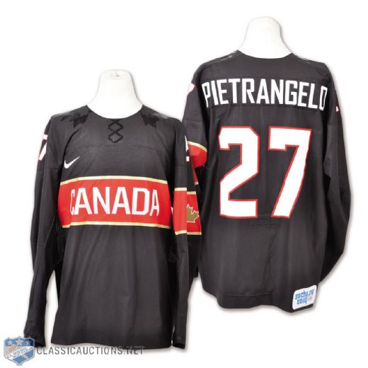 Alex Pietrangelos 2014 Olympics Team Canada Game-Worn Jersey with Hockey Canada LOA