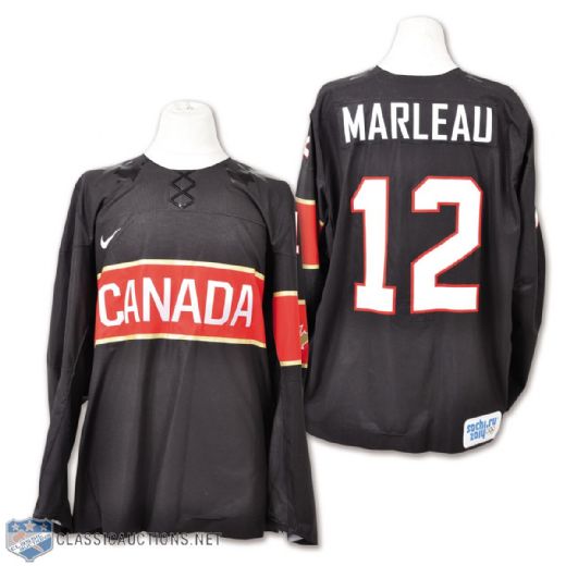 Patrick Marleaus 2014 Olympics Team Canada Game-Worn Jersey with Hockey Canada LOA