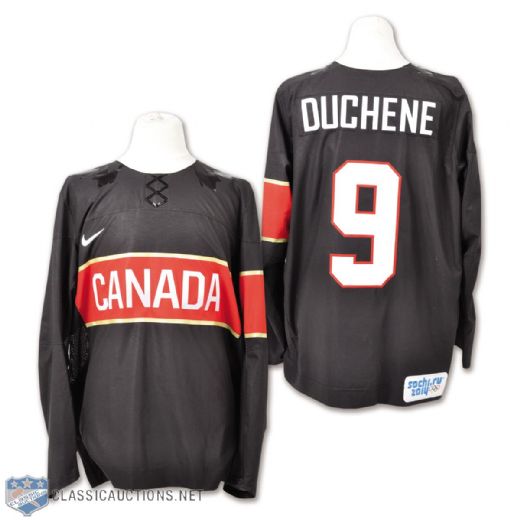 Matt Duchenes 2014 Olympics Team Canada Game-Worn Jersey with Hockey Canada LOA