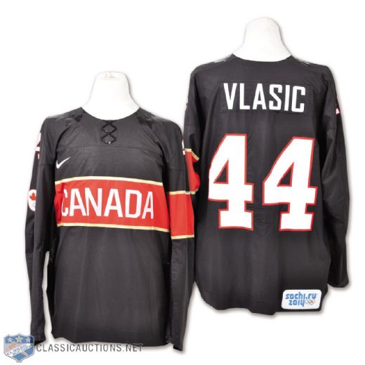 Marc-Edouard Vlasics 2014 Olympics Team Canada Game-Worn Jersey with Hockey Canada LOA