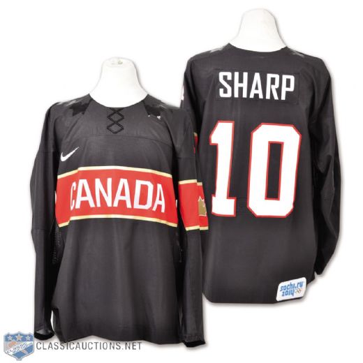 Patrick Sharps 2014 Olympics Team Canada Game-Issued Jersey with Hockey Canada LOA