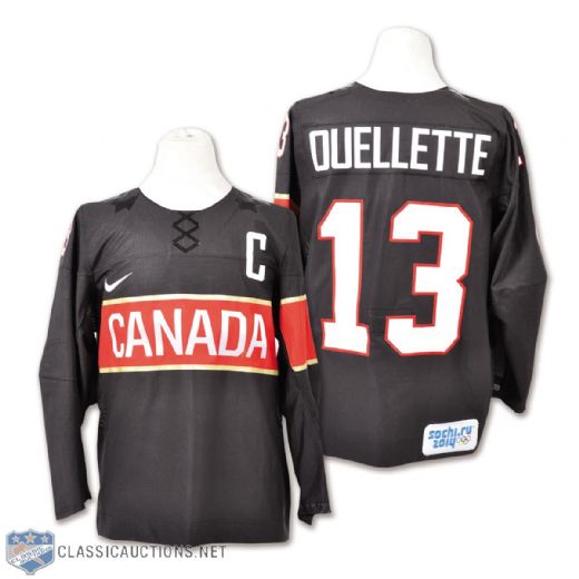 Caroline Ouellettes 2014 Olympics Team Canada Game-Worn Captains Jersey with Hockey Canada LOA