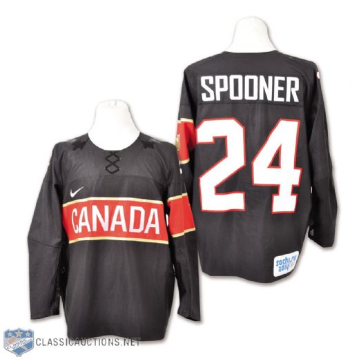 Natalie Spooners 2014 Olympics Team Canada Game-Worn Jersey with Hockey Canada LOA