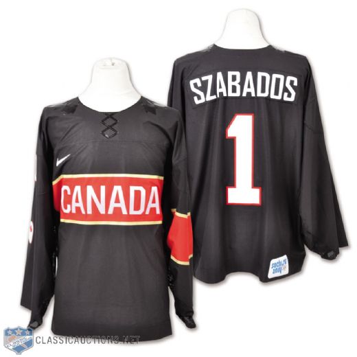 Shannon Szabados 2014 Olympics Team Canada Game-Worn Jersey with Hockey Canada LOA