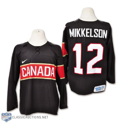Meaghan Mikkelsons 2014 Olympics Team Canada Game-Worn Jersey with Hockey Canada LOA