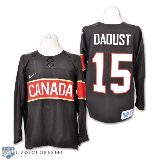 Melodie Daousts 2014 Olympics Team Canada Game-Worn Jersey with Hockey Canada LOA