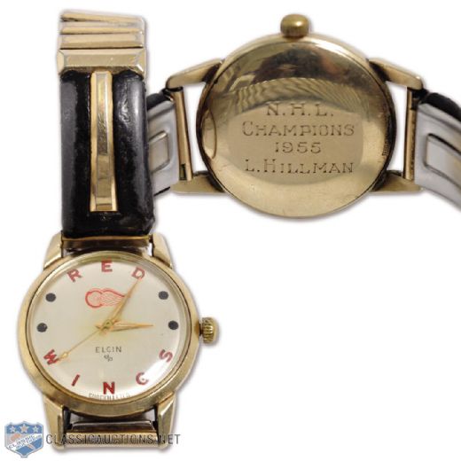 Larry Hillmans 1954-55 Detroit Red Wings NHL Championship Wristwatch