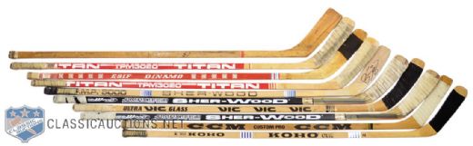 Larry Hillmans Career Game-Used Stick Collection of 10