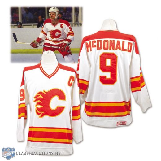 Lanny McDonalds 1988-89 Calgary Flames Game-Worn Captains Jersey