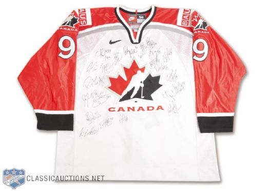 Brad Richards 2001 World Championships Team Canada Game-Worn Team-Signed Jersey