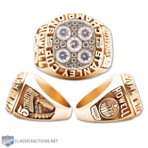 Harry Howells 1989-90 Edmonton Oilers Stanley Cup Championship 10K Gold Ring