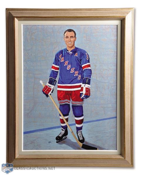 Harry Howells New York Rangers Original Tex Coulter Painting (29 3/4" x 23 3/4")