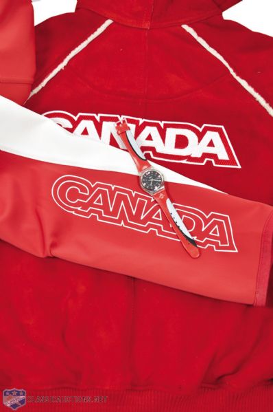 Charline Labontes 2006 Winter Olympics Team Canada Coat, Jacket and Souvenir Watch