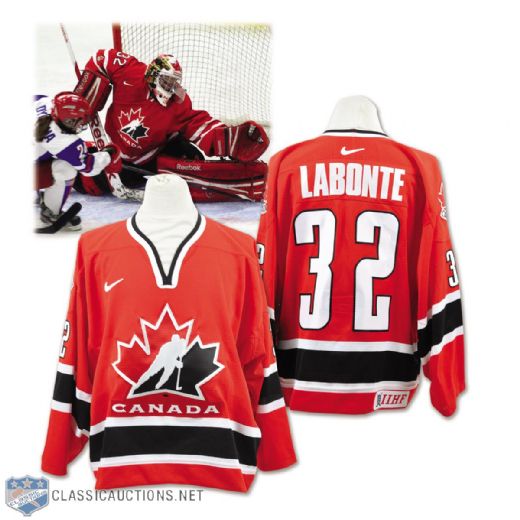 Charline Labontes Mid-2000s World Championships Team Canada Signed Game-Worn Jersey