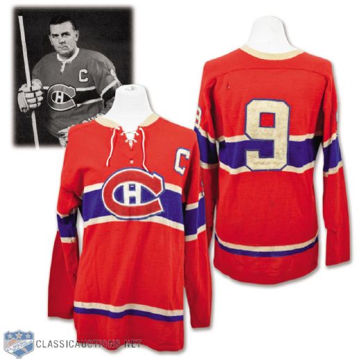 Maurice Richards Late-1960s Montreal Canadiens Game-Worn Oldtimers Jersey