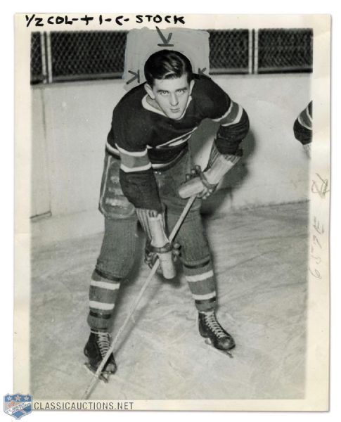 Maurice Richard Montreal Canadiens Early-1940s Rookie-Era Vintage Photo