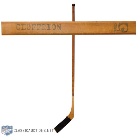 Bernard Geoffrions Mid to Late-1950s Montreal Canadiens CCM Game-Used Stick