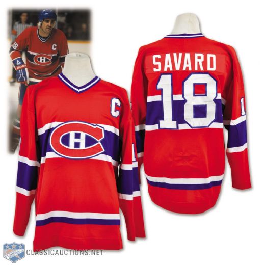 Serge Savards 1980-81 Montreal Canadiens Game-Issued Captains Jersey