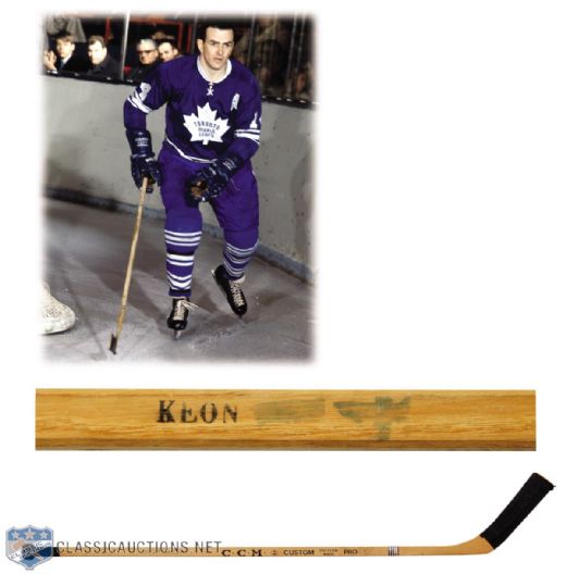 Dave Keons Circa 1966-67 Toronto Maple Leafs Signed CCM Game-Used Stick