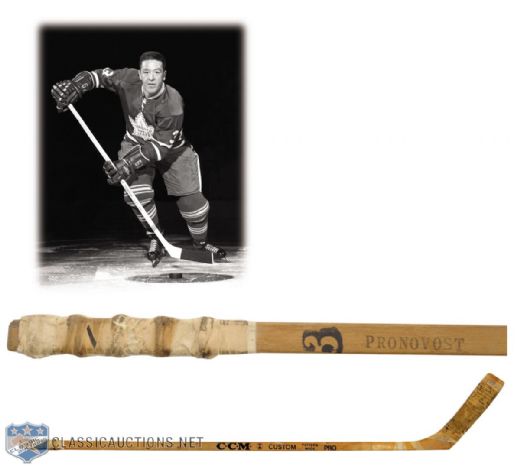 Marcel Pronovosts Mid-1960s Toronto Maple Leafs CCM Game-Used Stick